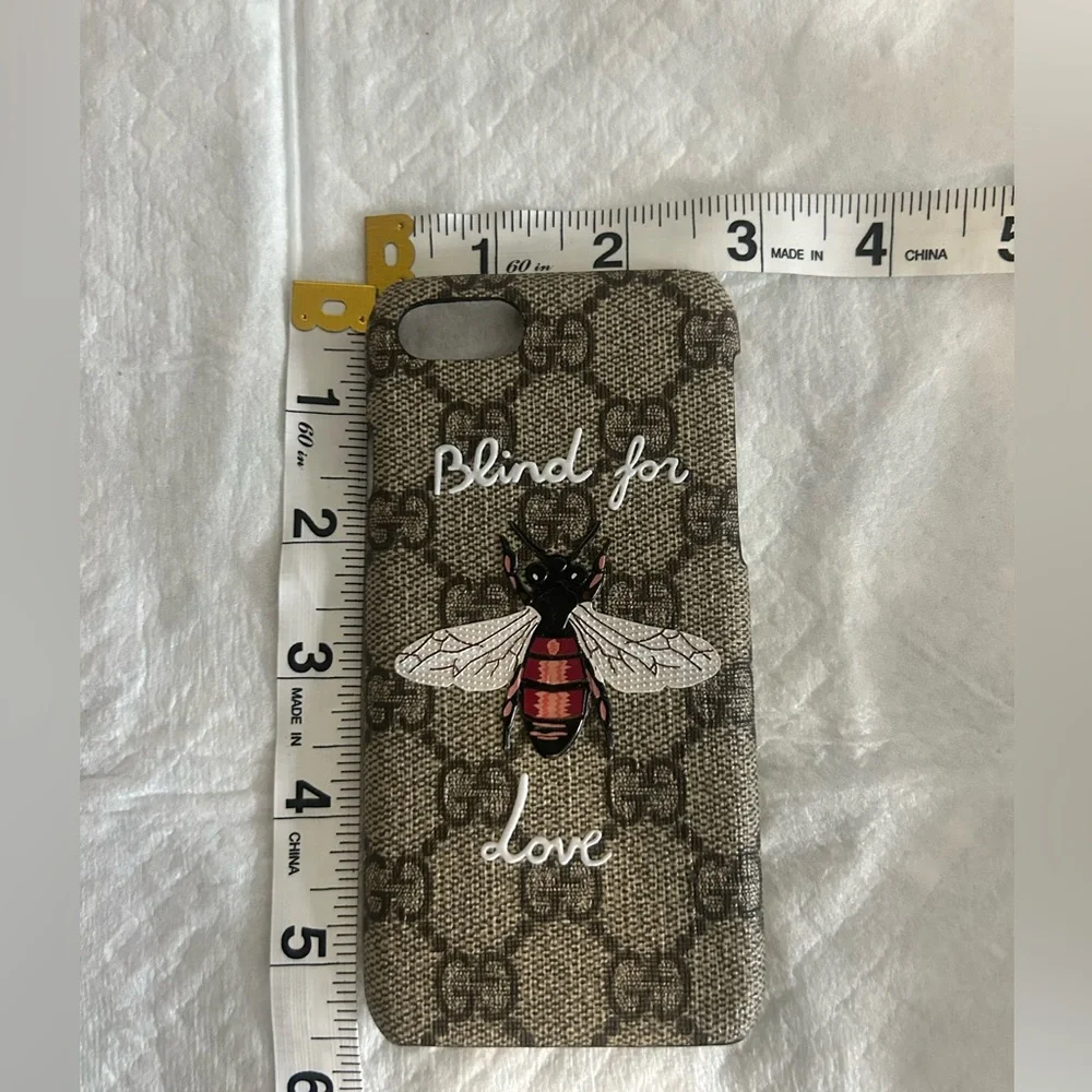 Gucci IPhone Case Monogram Bee Blind For Love New With Box